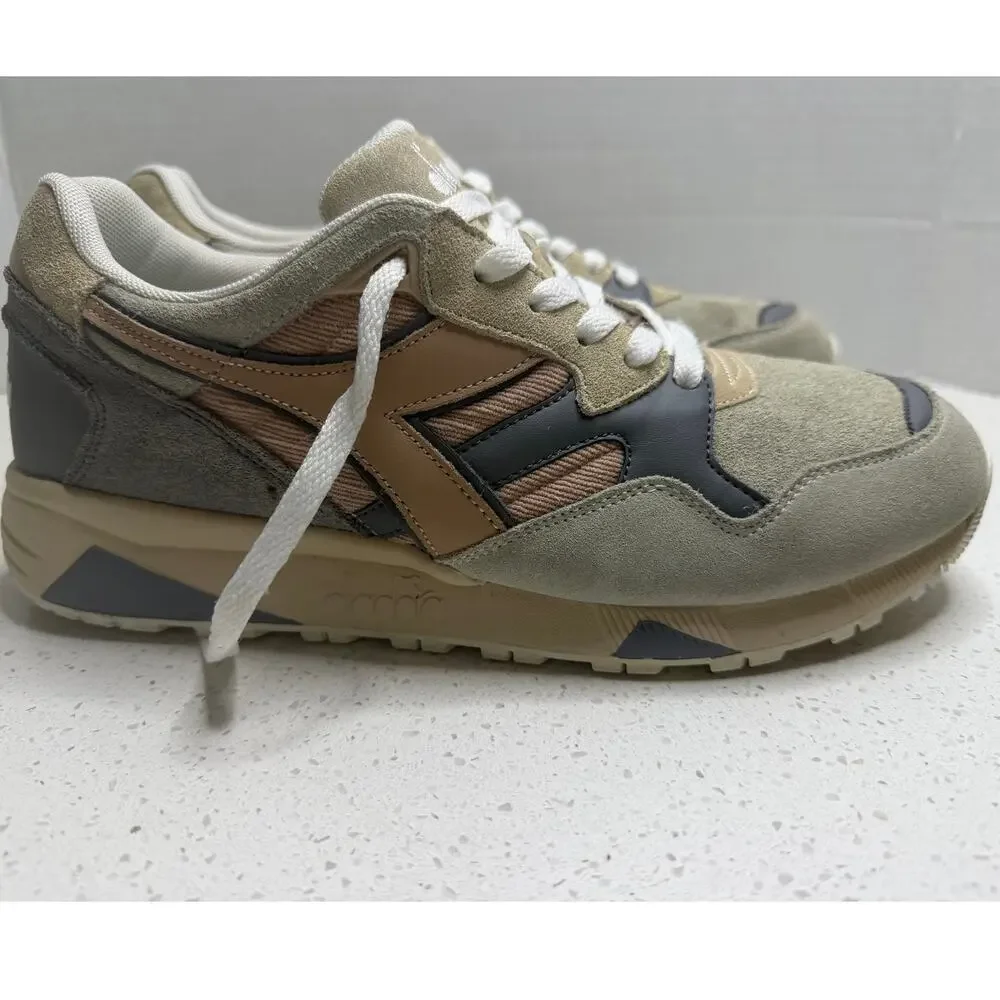 Diadora N90515 Men's Shoes Size 9 Mute White Rugby Tan